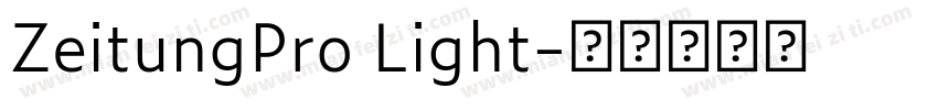 ZeitungPro Light字体转换